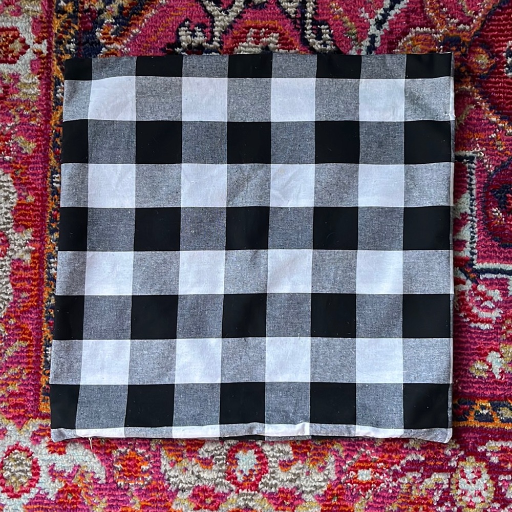 18x18 Black Buffalo Plaid Print Pillow Cover